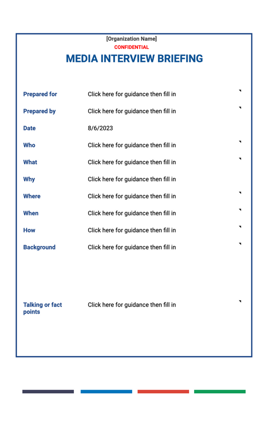 Interview Briefing Template